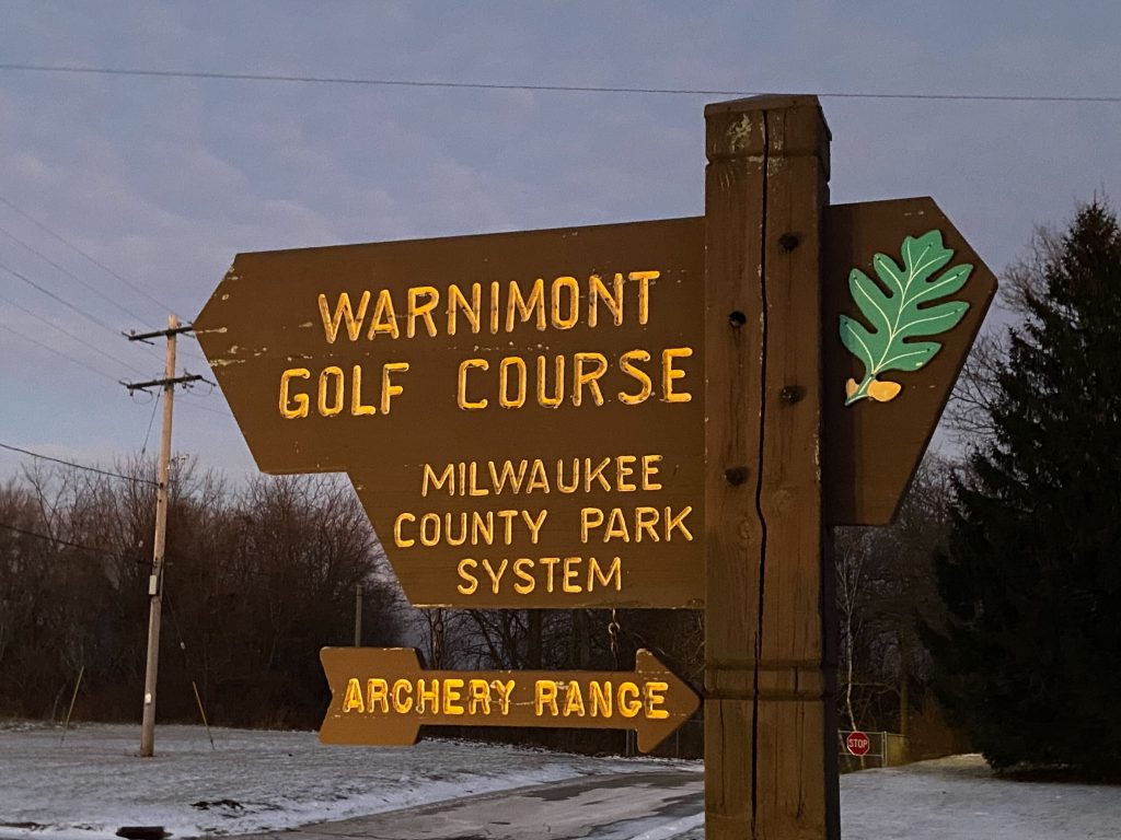 Warnimont Golf Course sign. Photo taken Jan. 8, 2025 by Graham Kilmer.