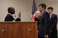 Kent Lovern Sworn In as District Attorney. Photo taken by Graham Kilmer.