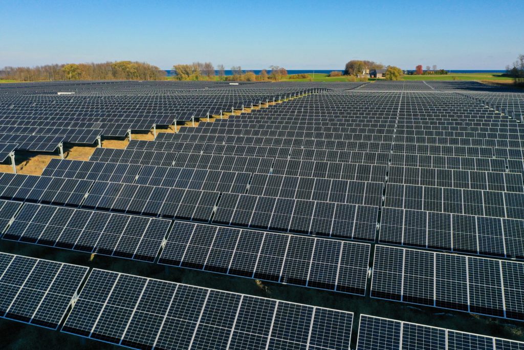 The Two Creeks solar plant in Manitowoc County went online in November of 2020. (Photo courtesy Wisconsin Public Service)