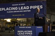 Then-President Joe Biden visited Milwaukee in October 2024 to announced a new rule requiring the replacement of all lead water pipes in the U.S. by 2037. On Wednesday, Attorney General Josh Kaul announced Wisconsin is joining nine other states and D.C. to defend the rule. (Oct. 8, 2024 screenshot/White House livestream)