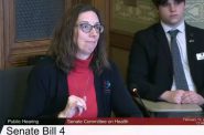 Dr. Wendy Molaska of Fitchburg testifies on Feb. 12 in support of legislation to clarify that doctors charging patients under a monthly subscription program are not in the insurance business. (Screenshot/WisEye)