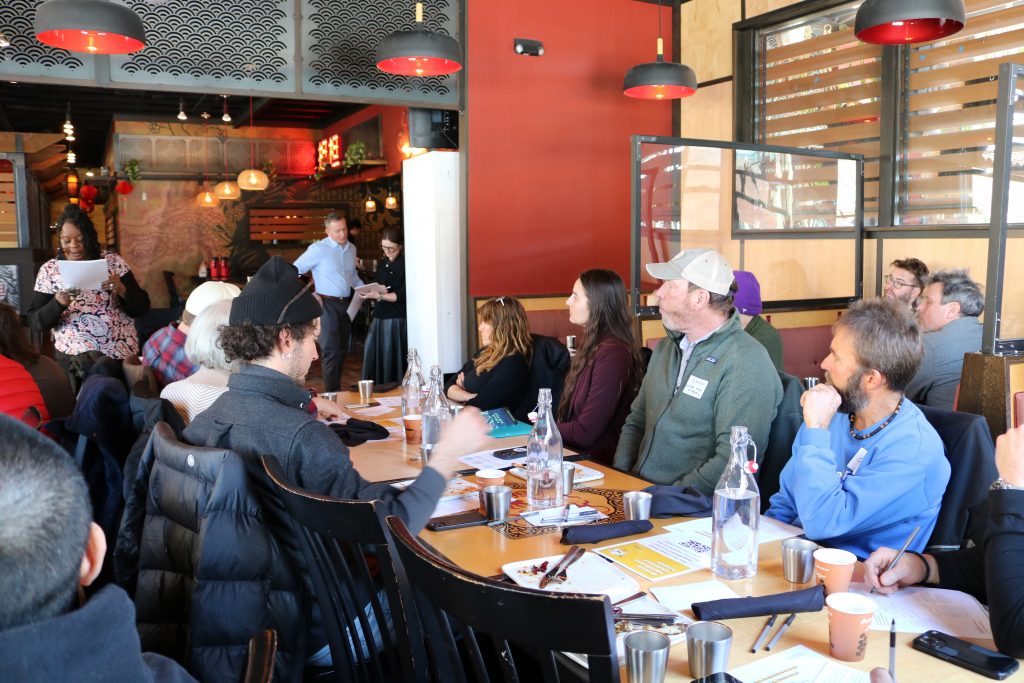 Local chefs, farmers and elected officials at a roundtable hosted by the James Beard Foundation. Photo taken Feb. 19, 2025 by Sophie Bolich.