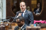 Rep. Jonathan Brostoff, D-Milwaukee, speaks Wednesday, June 16, 2021, at the Wisconsin State Capitol in Madison, Wis. Angela Major/WPR