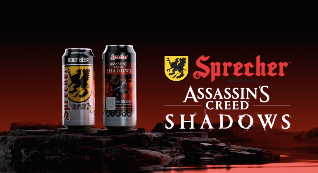 Assassins Creed Shadows Cans. Image courtesy of Sprecher Brewing Company.