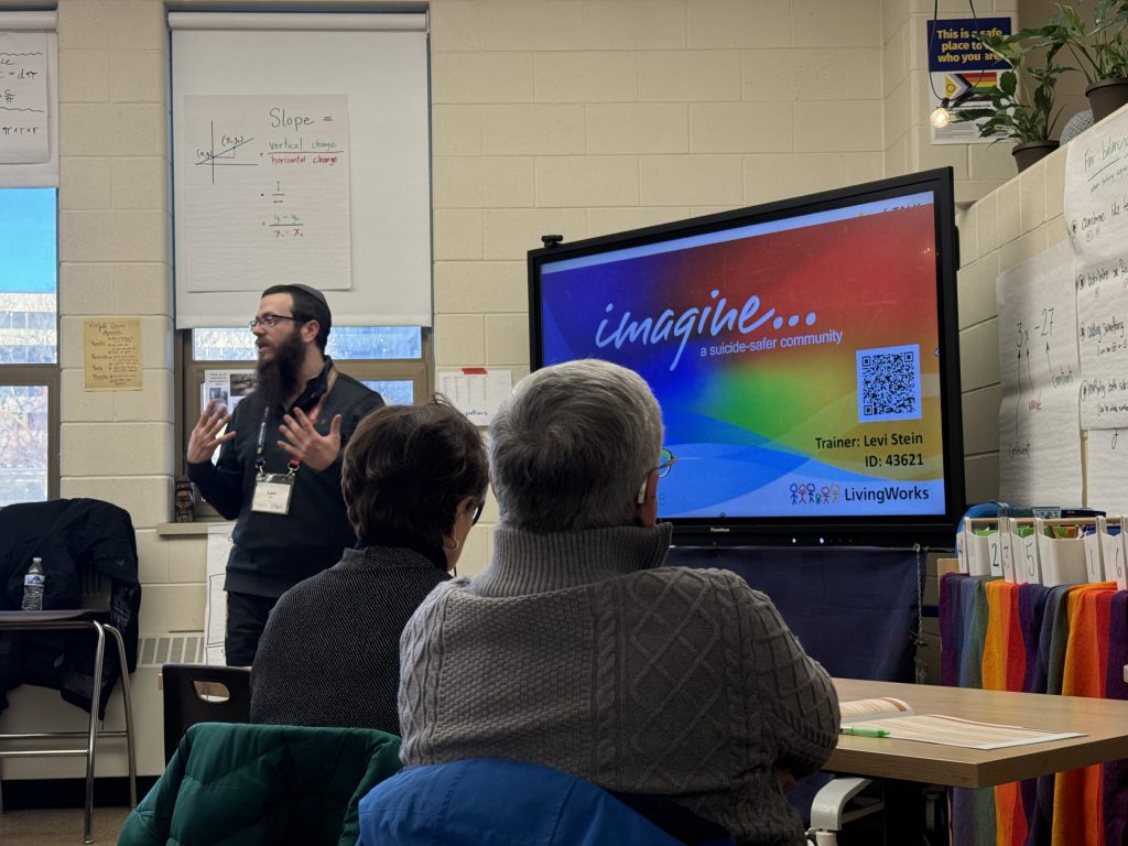 A SafeTALK training is held in Milwaukee on Thursday, Feb. 6., 2025. Evan Casey/WPR