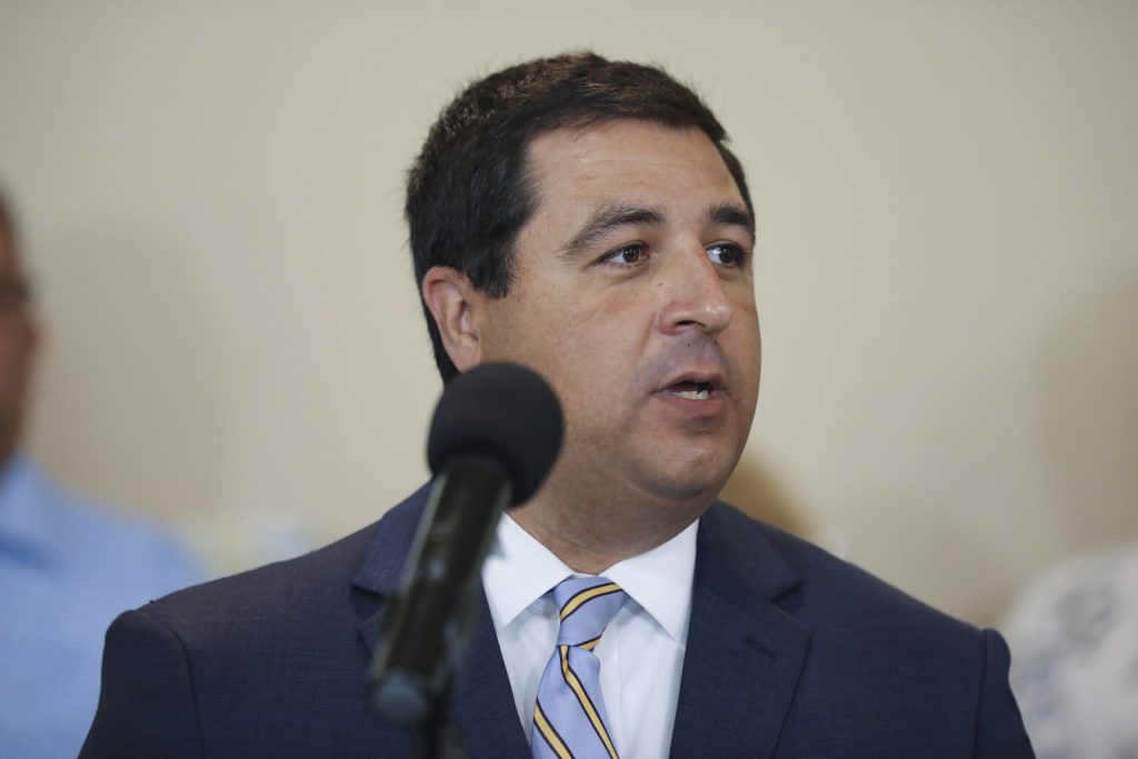 Wisconsin Attorney General Josh Kaul and 14 other Democratic attorneys general have denounced President Donald Trump’s order that seeks to end gender-affirming care for patients under 19 years old. Kaul is seen at a press conference outside of La Crosse, Wis., on July 20, 2022. (Coburn Dukehart/Wisconsin Watch)