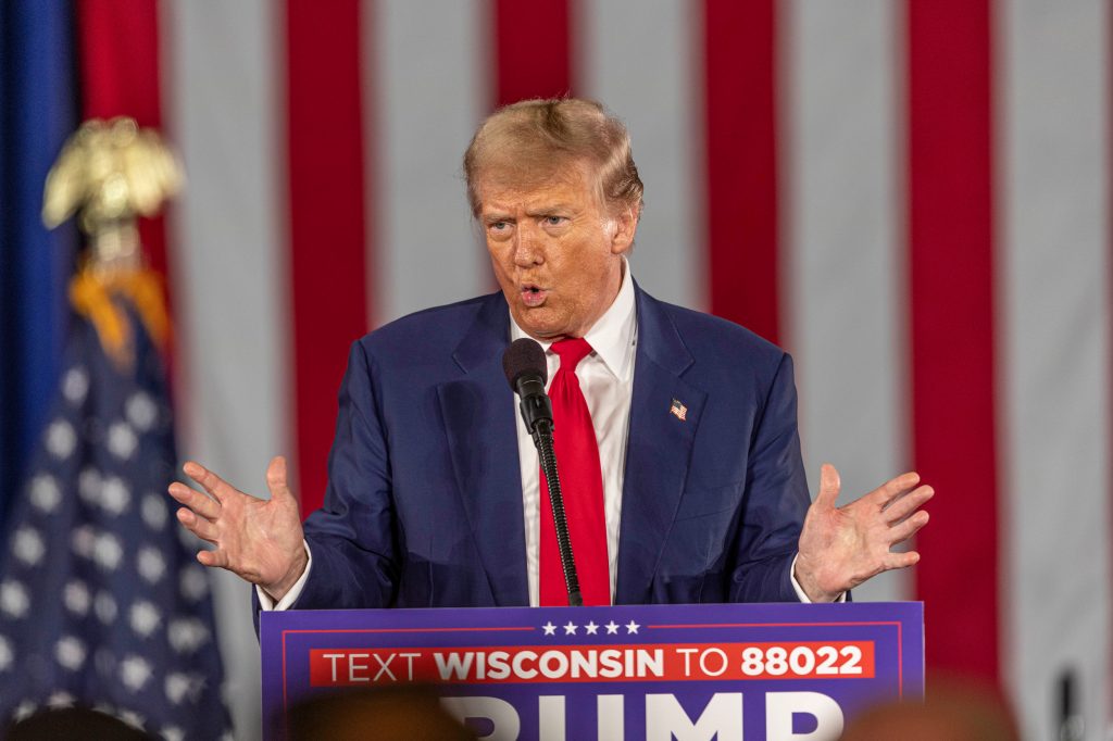 President Donald Trump signed an executive order blocking funding for hospitals that provide such therapy. He is shown at a campaign rally at the Waukesha County Expo Center in Waukesha, Wis., on May 1, 2024. (Jeffrey Phelps/Wisconsin Watch)