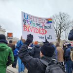 Hundreds Gather at State Capitol to Protest Trump