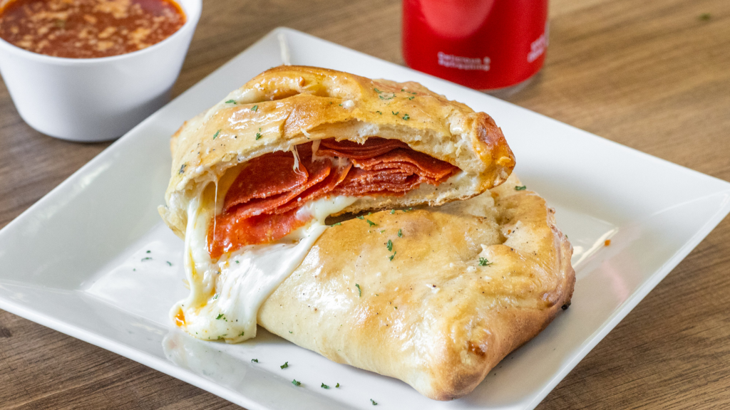 Pepperoni calzone from Nadi Plates. Photo courtesy of Milwaukee Brewers. 