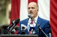 Brad Schimel announces his run for Wisconsin State Supreme Court on Thursday, Nov. 30, 2023, in Waukesha, Wisconsin. Angela Major/WPR