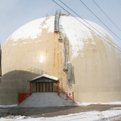 Kinder Morgan Transfer Dome at Port Milwaukee. Photo taken Feb. 12, 2021 by Jeramey Jannene. All Rights Reserved.