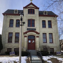 Francis Hall. Photo taken Jan. 23, 2021 by Jeramey Jannene. All Rights Reserved.