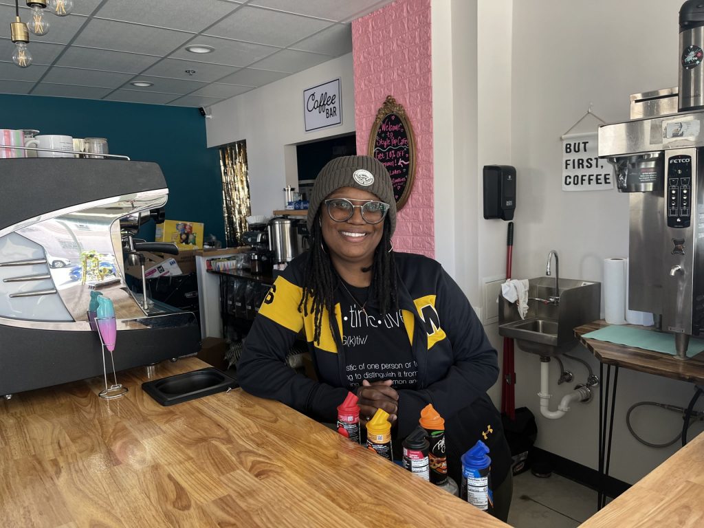 Rosha Brister, owner of Style Pop Cafe. Photo taken April 8, 2025 by Sophie Bolich.