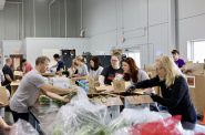 Volunteers with Feeding America Eastern Wisconsin sort food to support those facing insecurity. Photo courtesy Feeding America Eastern Wisconsin