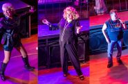 From left to right, Diane “Legs” Gregory, Karen Valentine and Dianna Jones perform at a fundraiser for LGBTQ+ pioneer Sharon Dixon on March 30, 2025 at La Cage nightclub in Milwaukee.  Cormac Kehoe/Wisconsin LGBTQ History Project