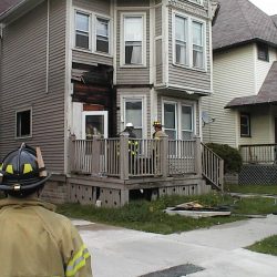 A fire at 1508 E. Irving Place on Monday, May 13, 2013, caused considerable damage to the rental property owned since 2004 by Gerard Timm of Whitefish Bay. Photo taken May, 2013 by Michael Horne.