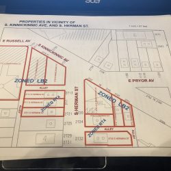 Site plan distributed at a community meeting.