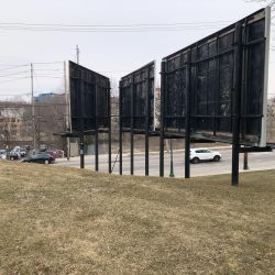 Three billboards. Photo taken April 2nd, 2019 by Jeramey Jannene.
