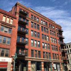 One of two buildings that former the Riverwalk Plaza Condominiums.

The building picture is at 141 N. Water St.

Photo taken May 5th, 2019 by Jeramey Jannene. All Rights Reserved.