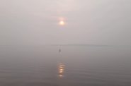 Haze from Canadian wildfires is seen over Lake Monona in Madison, Wis. on Wednesday, June 28, 2023. The Wisconsin Department of Natural Resources is recommending the public stay indoors as the state experiences the worst air quality in more than a decade. Photo courtesy of the Wisconsin Department of Natural Resources