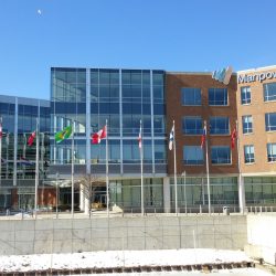 ManpowerGroup at the south end of the former canal. Photo taken February 9th, 2019 by Carl Baehr.