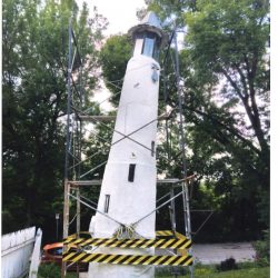 Leaning Lighthouse. Photo submitted to Historic Preservation Commission by Steven Tilton.