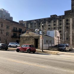 Just Art's Saloon With Courteen Seed Co. In Background. Photo taken Dec. 19, 2019 by Jeramey Jannene. All Rights Reserved.