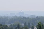 In central Wisconsin, smoke from Canadian wildfires obscures the view of Wausau, Tuesday, June 27, 2023. Rob Mentzer/WPR