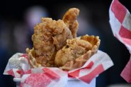 Chicken in a Waffle Cone for Summerfest 2025. Photo by Jeramey Jannene.