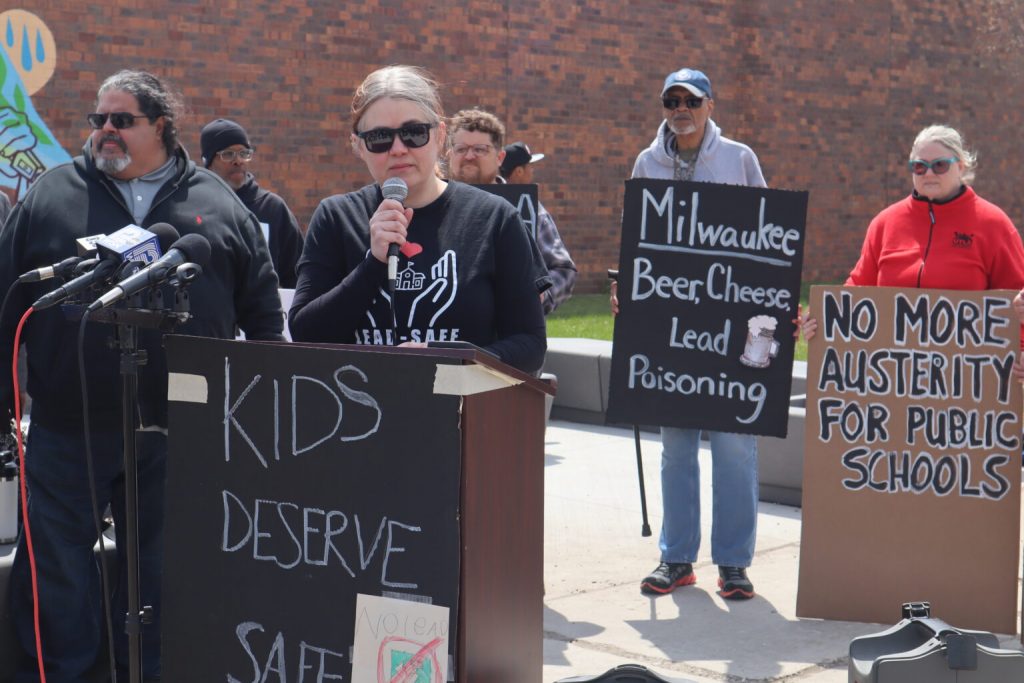 Kristen Payne, a member of Lead Safe Schools MKE. (Photo by Isiah Holmes/Wisconsin Examiner)