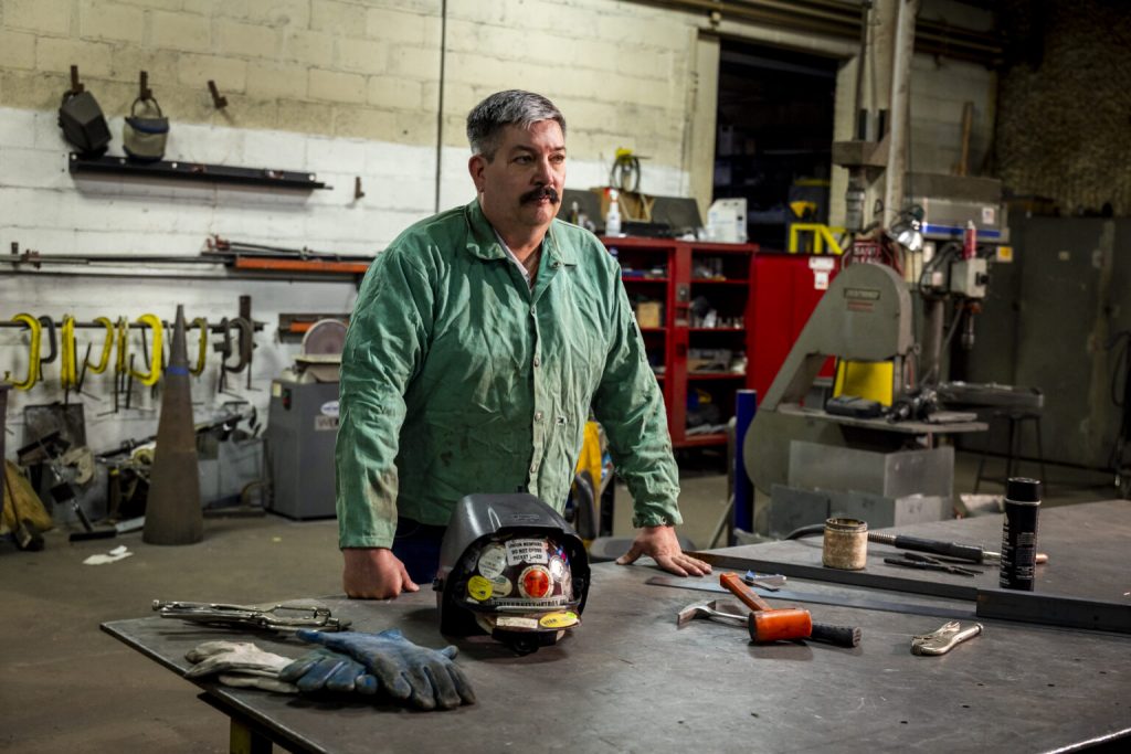 Randy Bryce in a still from the video for his 2026 Congressional campaign. (Bryce campaign photo)