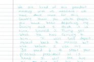 Letter sent to ICE threatening President Donald Trump. Screenshot from DHS press release.
