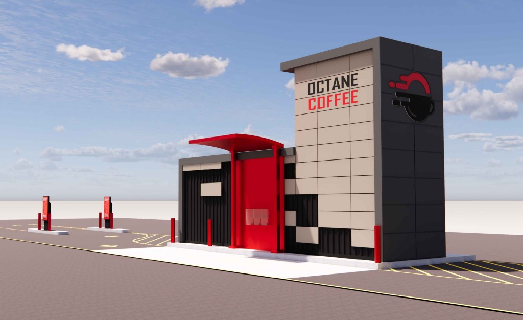 Octane Coffee rendering. Image courtesy of Vision Architecture, LLC.