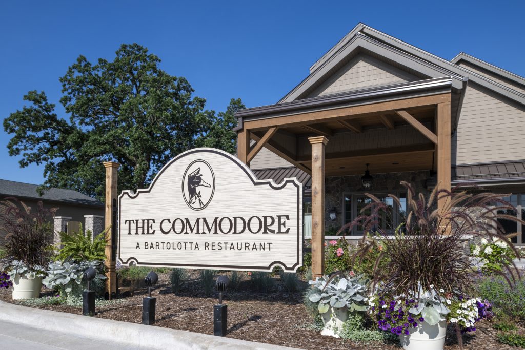 The Commodore - A Bartolotta Restaurant-Front Entrance with Sign_Photo courtesy of The Bartolotta Restaurants.