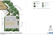 Rendering of proposed library parking lot improvements. Image from the Milwaukee Public Library.