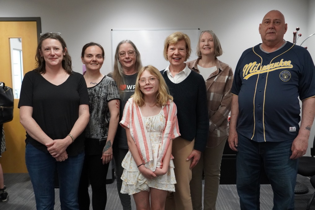 Senator Baldwin visits with Wisconsinites in Superior to discuss Republicans’ cuts to Medicaid. Photo courtesy of Baldwin's office.