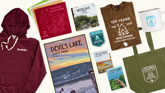 Celebrate 125 years of the Wisconsin State Park System with commemorative merchandise. / Photo Credit: Wisconsin DNR