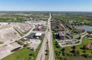 Harbor Pointe (right) and former Northridge Mall (left). Photo by Urban Milwaukee staff.