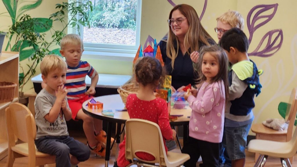 Children at Mariposa Learning Center in Fitchburg. (2023 file photo by Erik Gunn/Wisconsin Examiner)