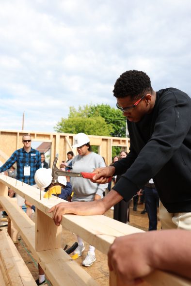 Giannis Antetokounmpo. Photo courtesy of Milwaukee Habitat for Humanity.