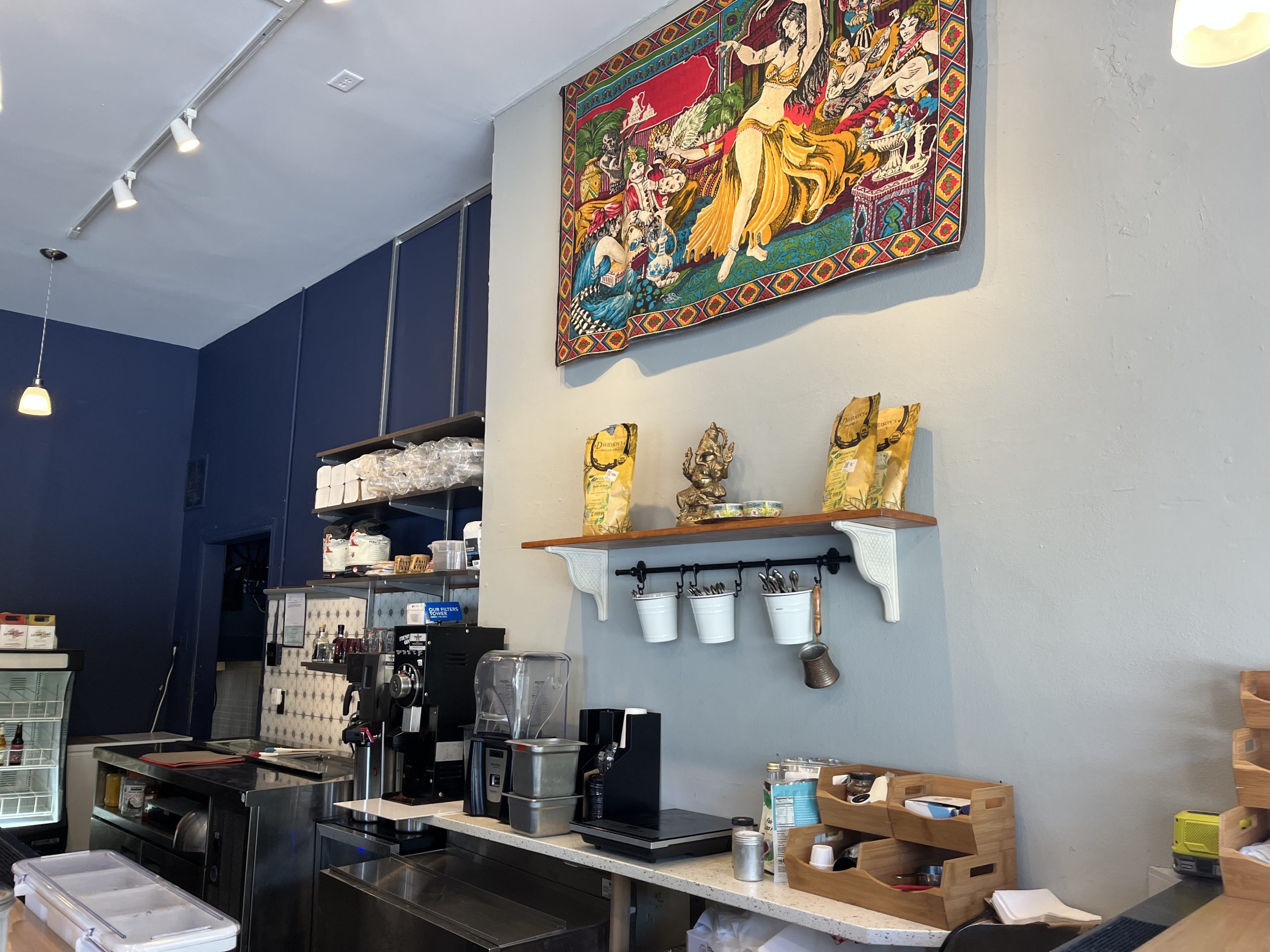 Tapestry at Temple Goddess. Photo taken June 19, 2025 by Sophie Bolich.