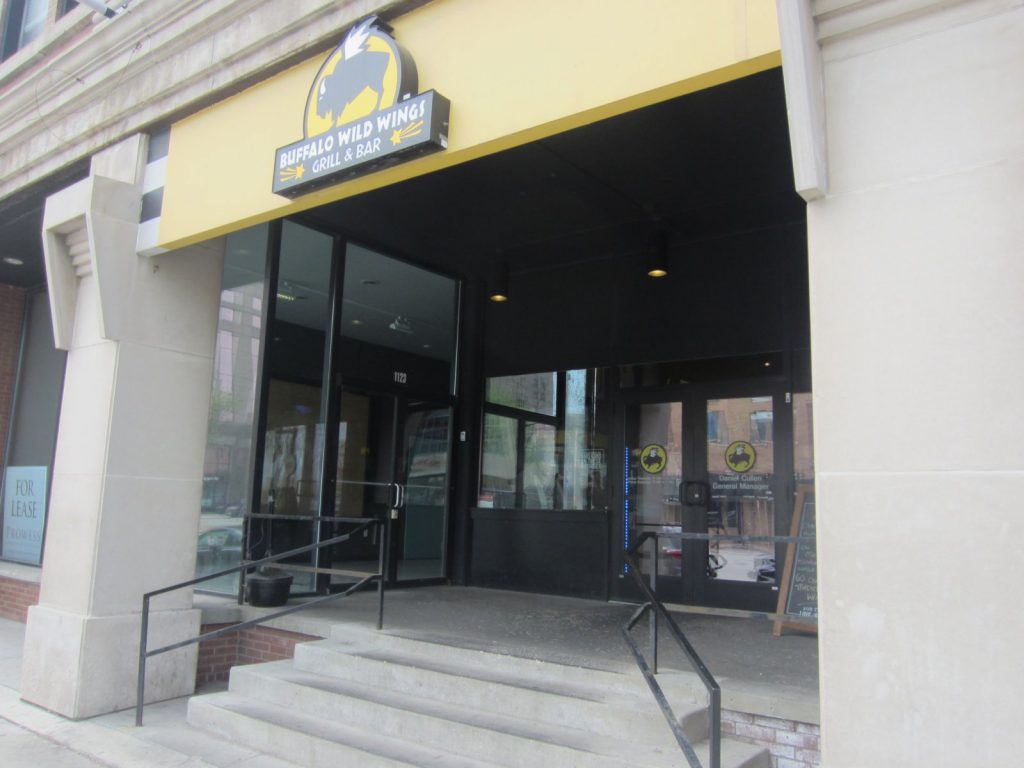 Former Buffalo Wild Wings space at 1123 N. Water St. Photo taken May 20, 2014 by Brett Kihlmire.