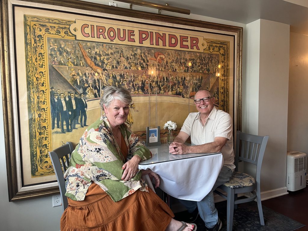 Honore and Tony Schiro, owners of Charles E. Fromage. Photo taken June 11, 2025 by Sophie Bolich.