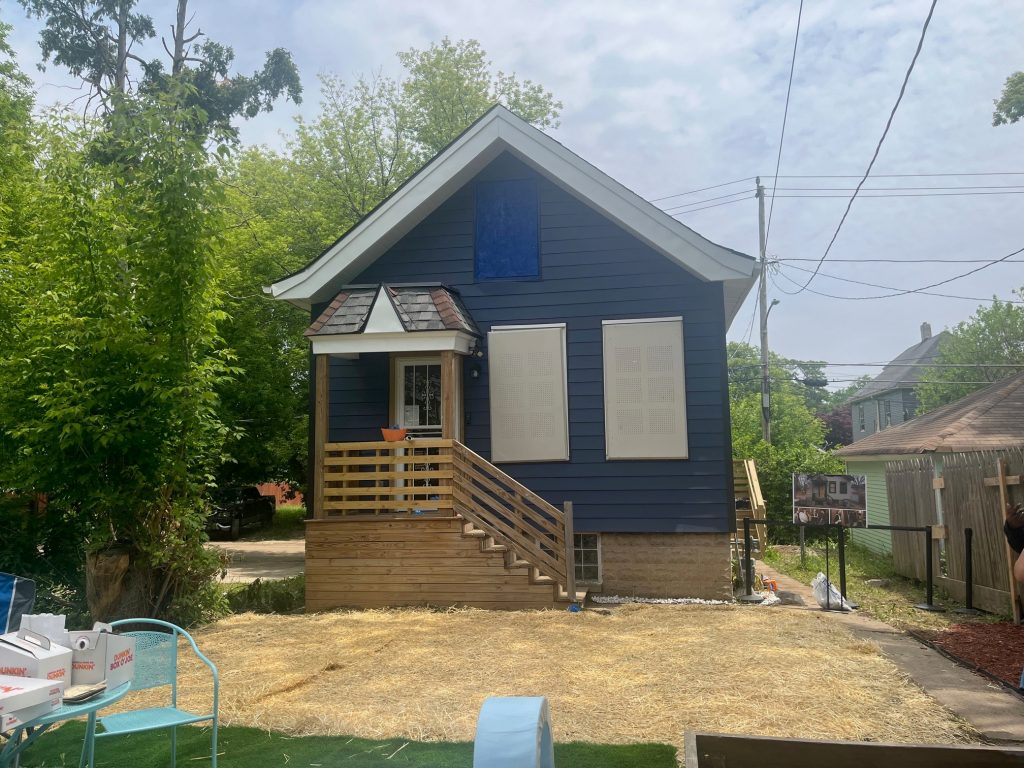 A recently restored home in Milwaukee’s Metcalfe Park neighborhood. Corrinne Hess/WPR