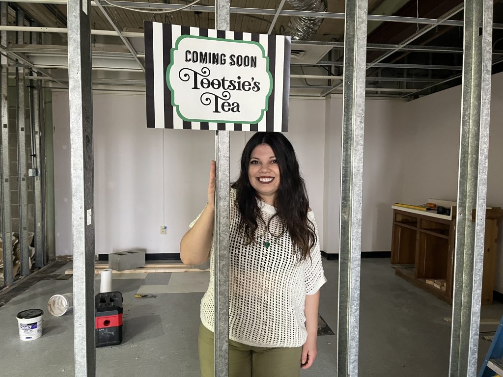 Lizz Tsosie Stachura at the future Tootsie's Tea retail store. Photo taken June 20, 2025 by Sophie Bolich.