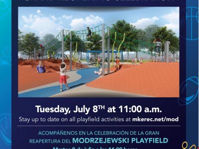 Milwaukee Recreation to Hold Grand Reopening Ceremony for Newly Renovated Modrzejewski Playfield