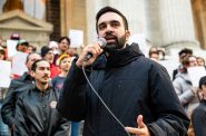 Zohran Mamdani at the Resist Fascism Rally in Bryant Park on Oct 27th 2024. Photo by Bingjiefu He, CC BY-SA 4.0 , via Wikimedia Commons