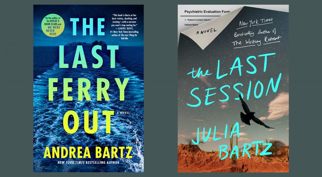 Book covers for the newest books by Wisconsin-born sisters Andrea and Julia Bartz. Images courtesy of the authors.