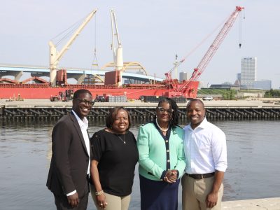 Congresswoman Moore, Milwaukee County Executive, Milwaukee Mayor, and Port Milwaukee Director Spotlight Significance of Great Lakes Maritime Industry