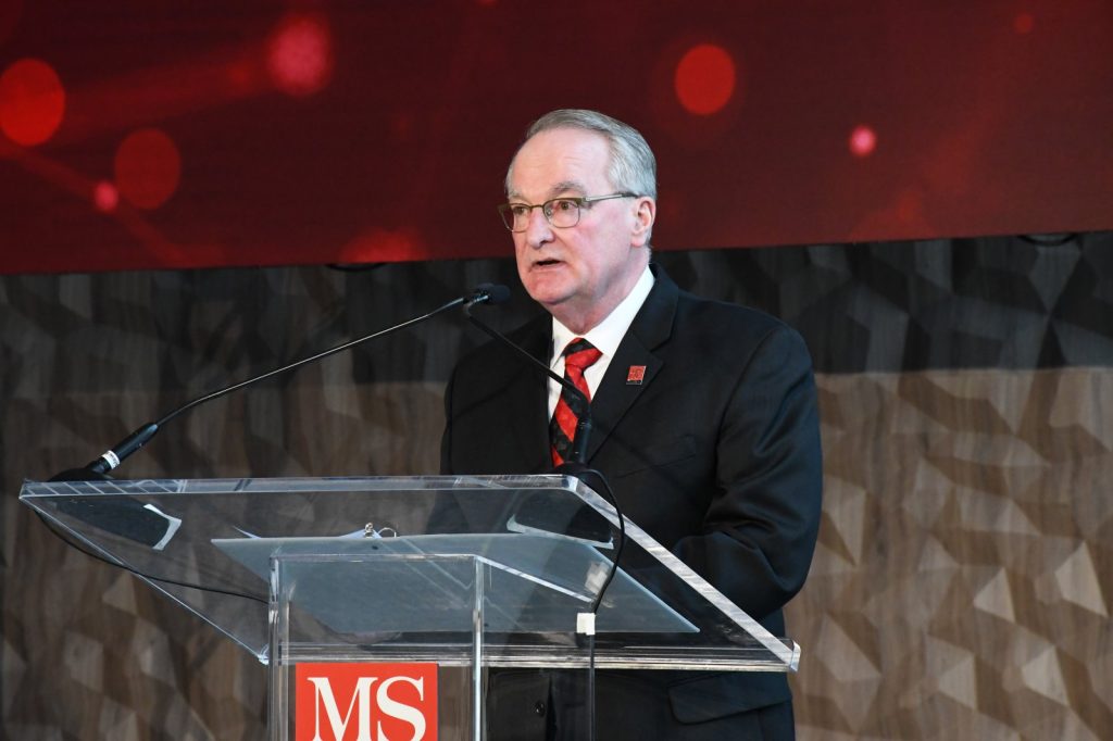 John Y. Walz announces Next Bold Step campaign in March 2025. Photo by Jeramey Jannene.